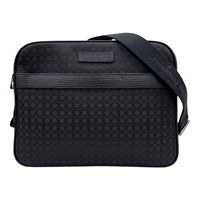 黑色 帆布 肩背包 銀和 【Salvatore Ferragamo 費拉格慕】