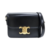 黑色 牛皮 TEEN TRIOMPHE 肩背包【CELINE 賽琳】 188423