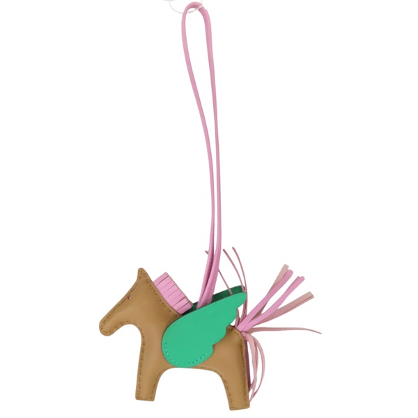 卡其/綠/粉色 羊皮 飛馬 Rodeo Pegase PM 掛飾【HERMES 愛馬仕】