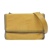 芥末黃 絨面革 Falabella 鏈條 肩背包【Stella McCartney 史黛拉·麥卡尼】 455128