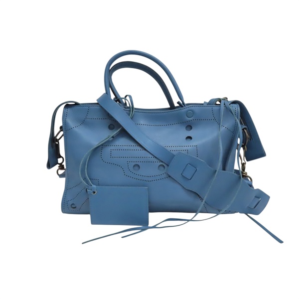 藍色 牛皮 Blackout City 兩用包【BALENCIAGA 巴黎世家】 443516