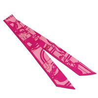 粉色 絲綢 Twilly 絲巾【HERMES 愛馬仕】