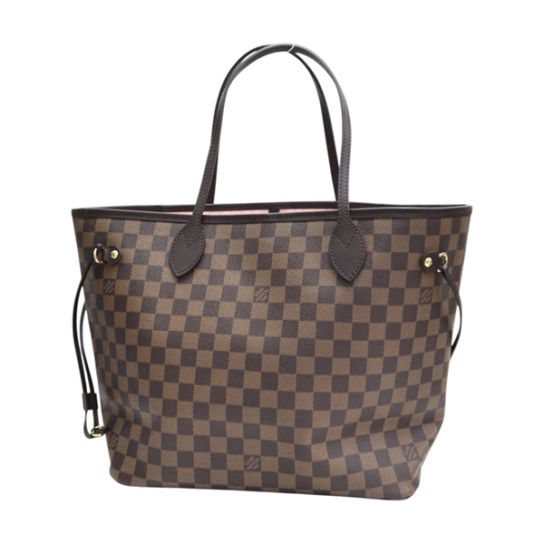 棕色 棋盤格帆布 Neverfull MM 托特包【LOUIS VUITTON LV 路易威登】 N40598