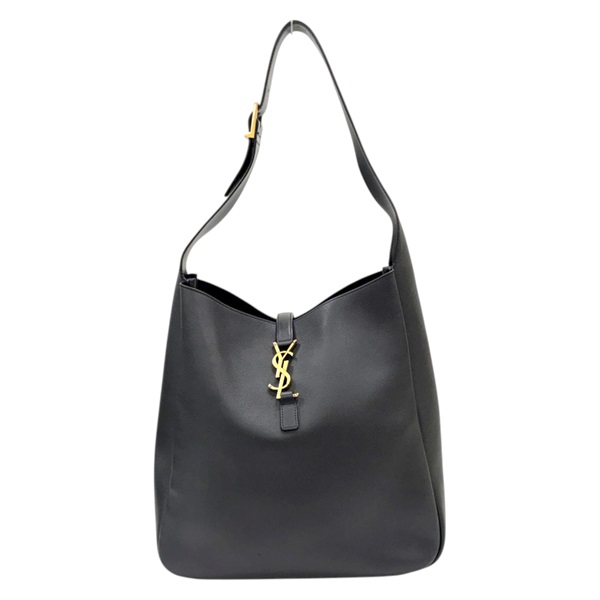 黑色牛皮 LE 5 A 7 Large 肩背包【SAINT LAURENT YSL 聖羅蘭】 753837