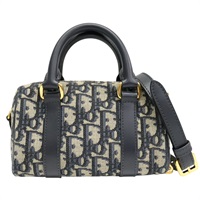 藍色Oblique 緹花帆布 Groove 17 迷你 波士頓包 两用包【Dior 迪奧】 S2348UTZQM928