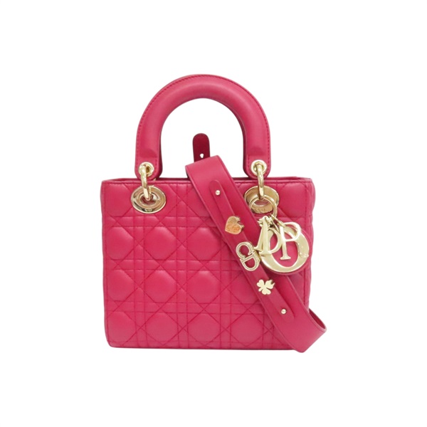 紅色 羊皮 Lady Dior Small 兩用包【Dior 迪奧】