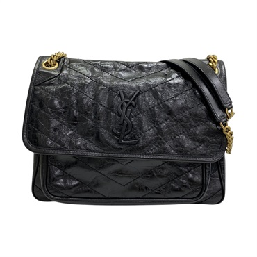 黑色 牛皮 NIKI 復古 中型 肩背包【SAINT LAURENT YSL 聖羅蘭】 6331840