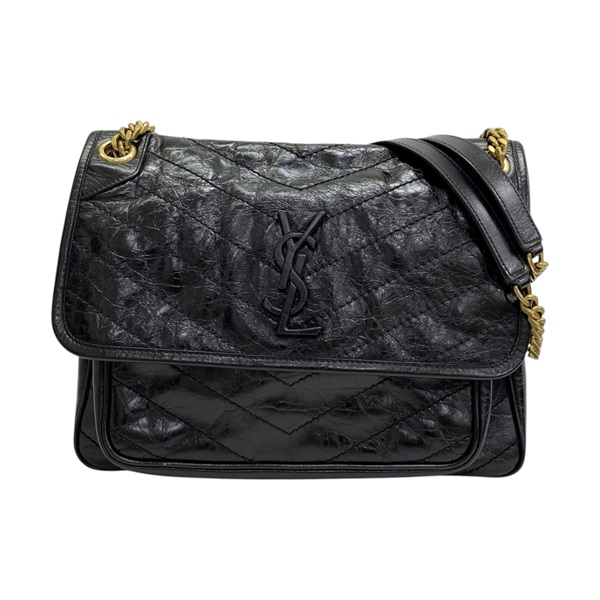 黑色 牛皮 NIKI 復古 中型 肩背包【SAINT LAURENT YSL 聖羅蘭】 6331840