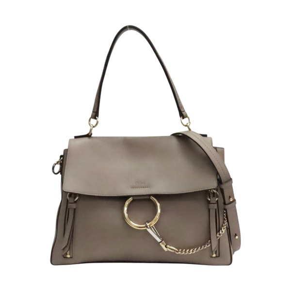 灰色 牛皮 Faye Day 肩背包【Chloe 克羅伊】 CHC17WS321