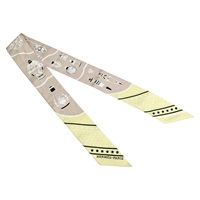 黃色 絲綢 Les Flacons Bandana Twilly 絲巾【HERMES 愛馬仕】 063157S