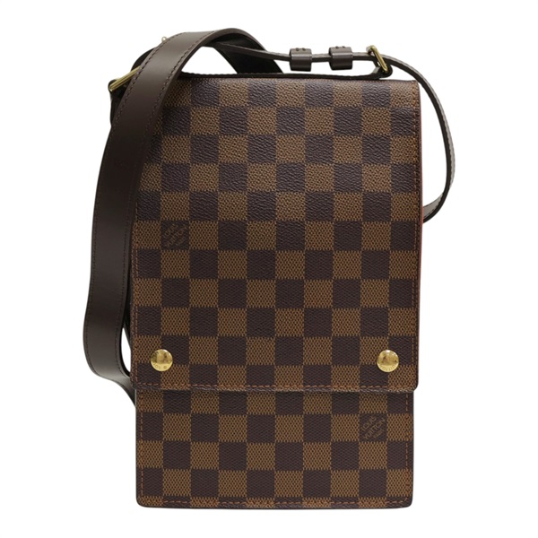 棕色 棋盤格 帆布 Portobello 肩背包 N45271【LOUIS VUITTON LV 路易威登】 N45271
