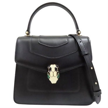 黑色 牛皮 Serpenti Forever 兩用包【BVLGARI 寶格麗】 290570