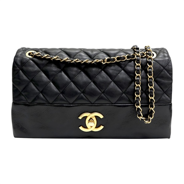 黑色 菱格紋 牛皮 Elegance Flap 手提包 A66414【CHANEL 香奈兒】 A66414