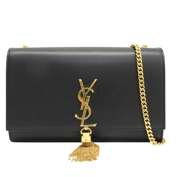 黑色 牛皮 KATE 流蘇 鏈單肩包【SAINT LAURENT YSL 聖羅蘭】 354119