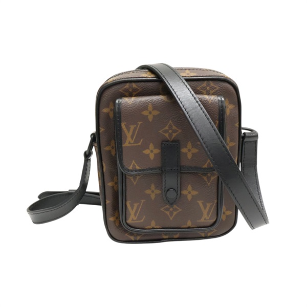 棕色 原花帆布 Christopher Wearable Wallet 肩背包【LOUIS VUITTON LV 路易威登】 M69404