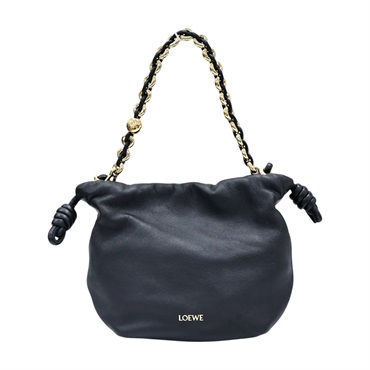 黑色 羊皮 Mini Flamenco Purse 兩用包【LOEWE 羅威】 A914CBPX03