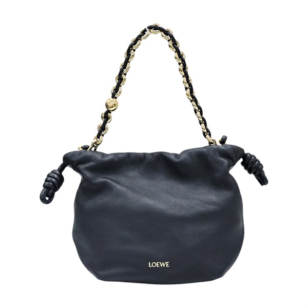 黑色 羊皮 Mini Flamenco Purse 兩用包【LOEWE 羅威】 A914CBPX03