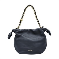 黑色 羊皮 Mini Flamenco Purse 兩用包【LOEWE 羅威】 A914CBPX03