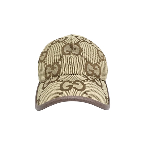 淺褐色 棉 Gucci Jumbo GG Canvas Baseball 帽子 681264【GUCCI 古馳】 681264