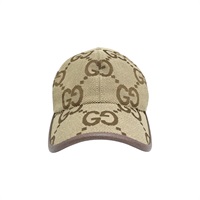 淺褐色 棉 Gucci Jumbo GG Canvas Baseball 帽子 681264【GUCCI 古馳】 681264