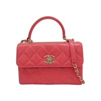 粉色 羊皮 Trendy CC 兩用包 金扣【CHANEL 香奈兒】 A92236