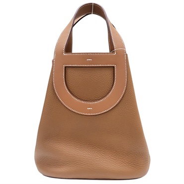 金棕色 TC牛皮 In The Loop 23 手提包 W刻 銀扣【HERMES 愛馬仕】 H084116CC