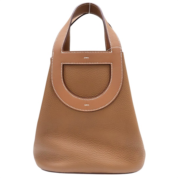 金棕色 TC牛皮 In The Loop 23 手提包 W刻 銀扣【HERMES 愛馬仕】 H084116CC