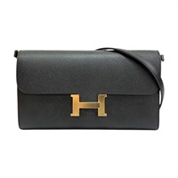 黑色 Epsom牛皮 Constance To Go 肩背包 Z刻 金釦【HERMES 愛馬仕】 H080125CD