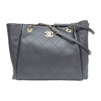 黑色 牛皮 鍊帶 托特包 肩背包 金扣【CHANEL 香奈兒】 AS3818