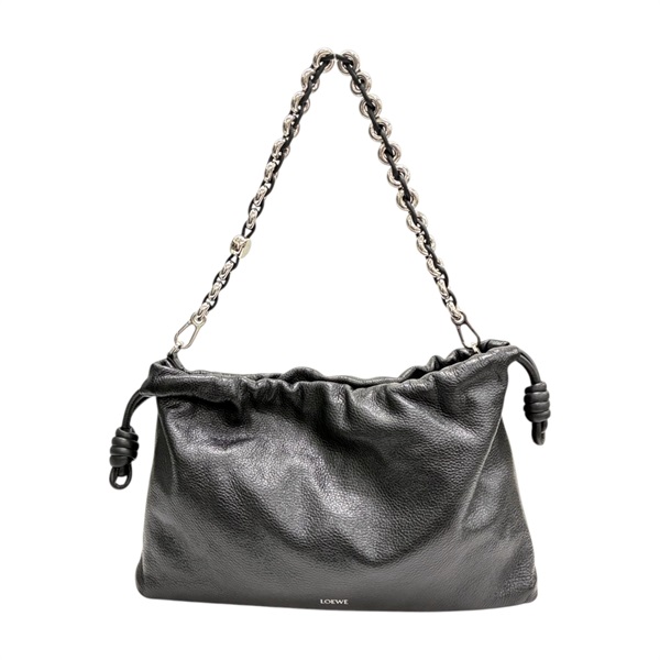 黑色 牛皮 Flamenco Purse 肩背包【LOEWE 羅威】 A411FCRXAP-110