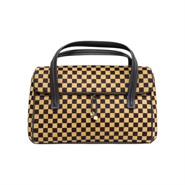 棕色 棋盤格 馬毛 Sauvage Lionne 手提包【LOUIS VUITTON LV 路易威登】 M92131