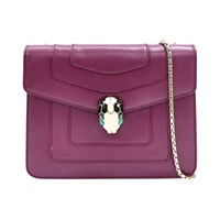 紫色 牛皮 Serpenti Forever Chain 肩背包 缺鏡子【BVLGARI 寶格麗】 288698