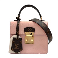 粉色 漆皮 原花 Spring Street PM 肩背包【LOUIS VUITTON LV 路易威登】 M90468