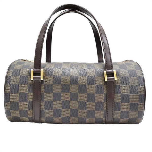棕色 棋盤格 PVC塗層帆布 Papillon GM 手提包【LOUIS VUITTON LV 路易威登】 N51304