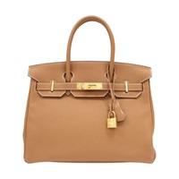金棕色 TOGO牛皮 Birkin 30 柏金包 手提包 D刻 金釦【HERMES 愛馬仕】