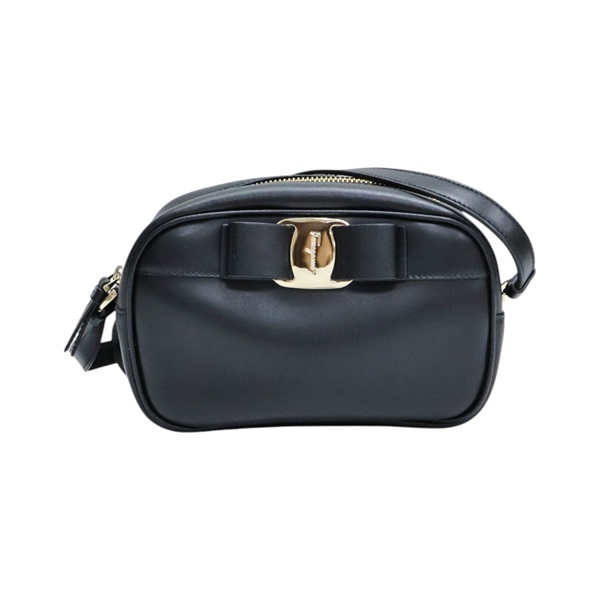 黑色 牛皮 Vara Bow 肩背包【Salvatore Ferragamo 費拉格慕】