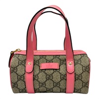 棕/粉色 帆布 GG Mini Joy Boston 肩背包【GUCCI 古馳】 190400