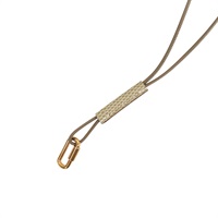 大象灰 蜥蜴皮 金屬 Curiosite Mousqueton 項鍊【HERMES 愛馬仕】