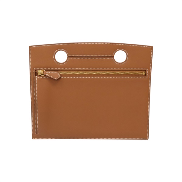 金棕色 Swift牛皮 Backpocket Pouch 手拿包 U刻 【HERMES 愛馬仕】