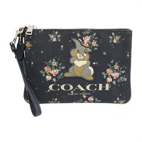 黑色 帆布 Disney Gallery Pouch 手拿包【COACH 寇馳】 91762