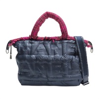 藍色 尼龍 Doudoune Coco Neige 兩用包 銀扣【CHANEL 香奈兒】 A91937