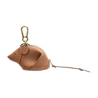 棕色 牛皮 老鼠 掛飾 零錢包【LOEWE 羅威】