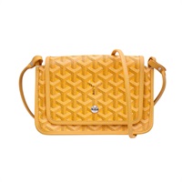 黃色 Goyardine帆布 Plumet Pocket Wallet 肩背包【GOYARD 高雅德】