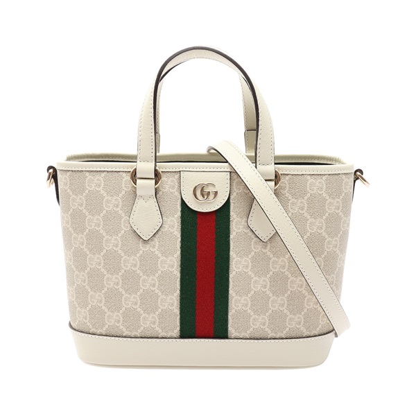 米白色 GG Monogram帆布 Ophidia 两用包【GUCCI 古馳】 836848
