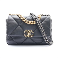 黑色 菱格紋 羊皮 19 口蓋 肩背包【CHANEL 香奈兒】 AS1160