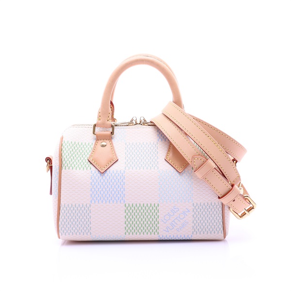 米白色 棋盤格 帆布 Speedy Bandouliere 20兩用包【LOUIS VUITTON LV 路易威登】 N40515