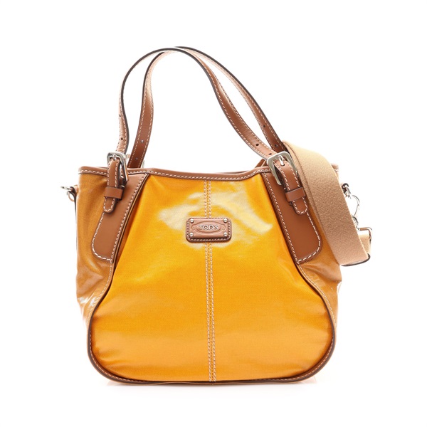 黃色 PVC帆布 牛皮 兩用包【TOD'S 托德斯】