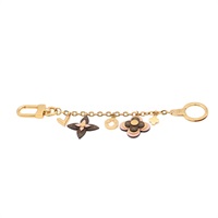 LOUIS VUITTON LV 路易威登 Blooming Flower 吊飾 金屬 棕色 原花 PVC塗層帆布 M63086 M63086
