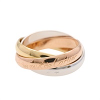 18K 三色三金 Trinity 三環戒指 50【Cartier 卡地亞】