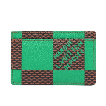 綠色 棋盤格Pop帆布 Porte Cartes Simple 名片夾【LOUIS VUITTON LV 路易威登】 N40544